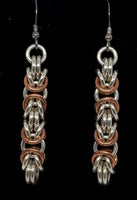 Sterling Silver and Copper Earrings
