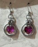 Earrings, Crystal Hearts
