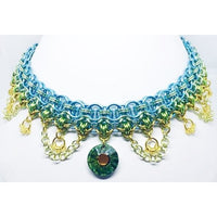 Green and Gold Chainmaille Choker