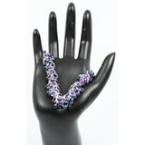 Bracelet, Shaggy Beads - Anodized Aluminum